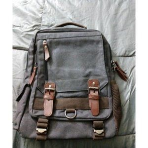 Canvas Messenger Bag Anti-Theft Crossbody Bags Sling Bag with USB Black